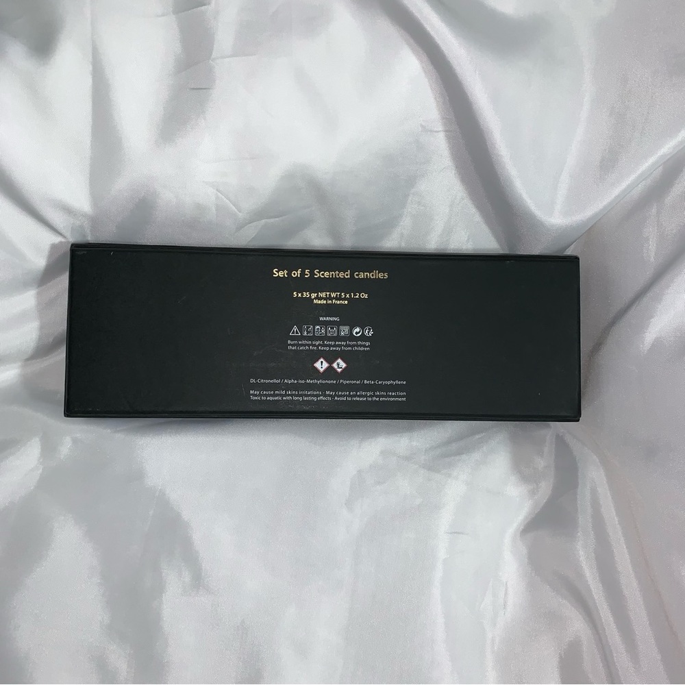 NEW IN BOX set 5 FENDI frosted crystal FF logo VOTIVE CANDLES citronellol scent - Picture 5 of 16